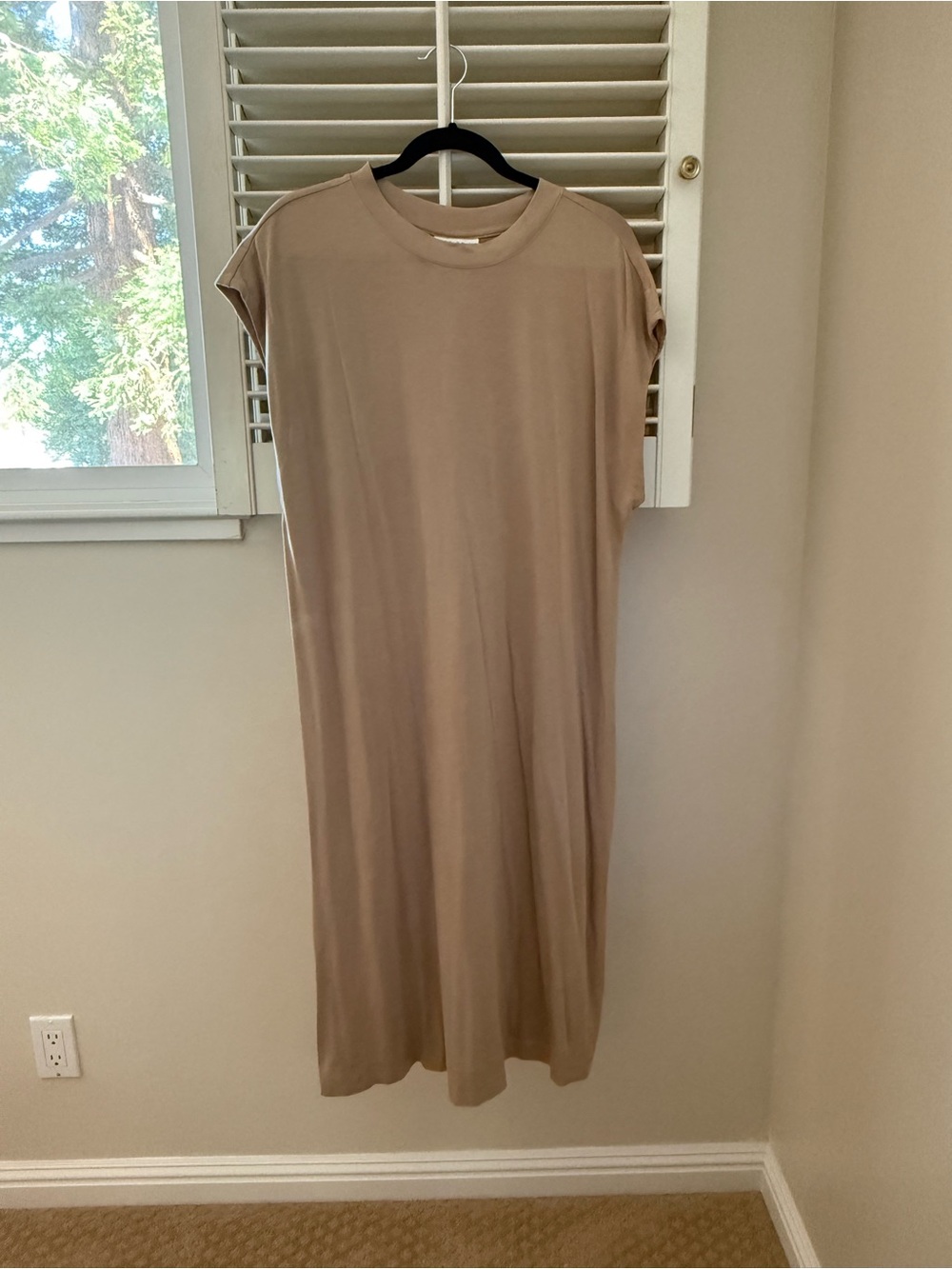 Prologue Taupe Crewneck Midi Dress